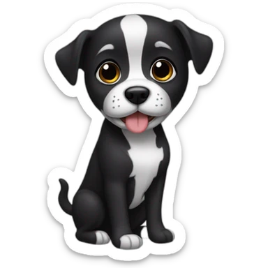 cachorro vira lata preto sticker