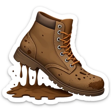 shoe stamping mud sticker