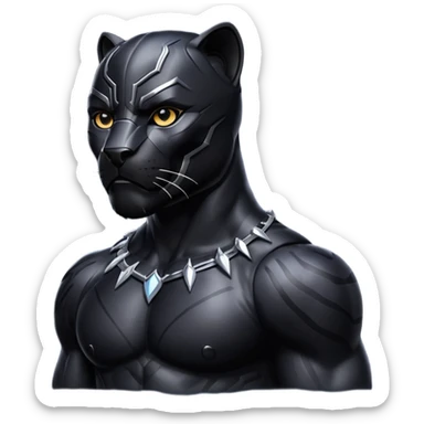 With its original colour Black panther  sticker