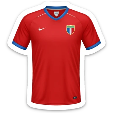 solid red plain soccer jersey sticker