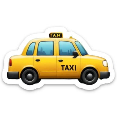 City Rain Scenes, Taxi reflection + puddle. sticker