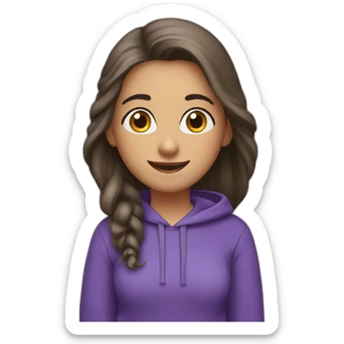 Armenian women in purple sweatshirt and congratulating someone sticker