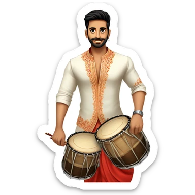 dashing dhol vakad sexy boy in modern oufit sticker