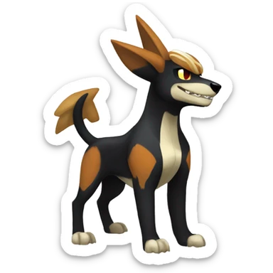  Cool Edgy Houndour-Houndoom-Cubone-Duskull-Fakémon  sticker