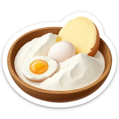 baking ingredients before preparation sticker