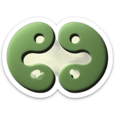 Money Yin Yang sticker