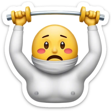 fitness emoticon "exhausted" emoji sticker