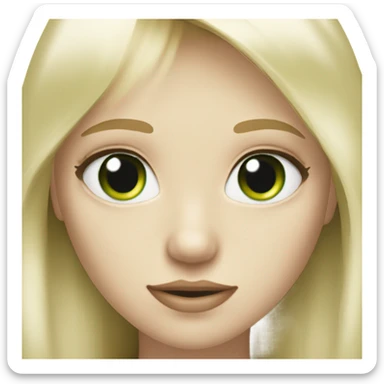 pale blonde platinum girl with green eyes don’t know sticker