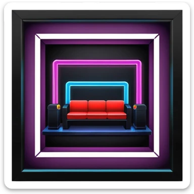 nightclub wtihout people. sticker