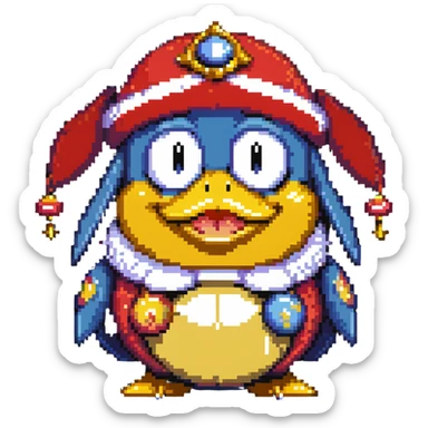 King Dedede drooling with a goofy expression sticker