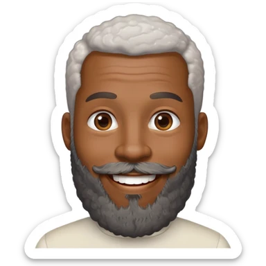 Black man salt and pepper beard sticker