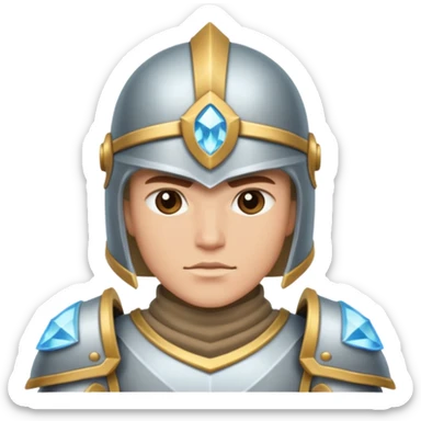 crystal-armored warrior sticker