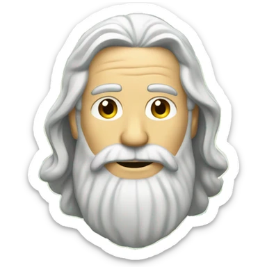 cannabis farmer with long white beard and grey hair sticker