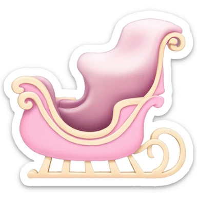 light pink Santa's-sleigh sticker