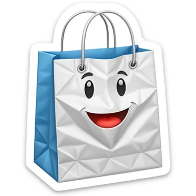 empty shoping bag sticker