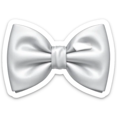 White bow tie like iPhone Emoji bow tie sticker