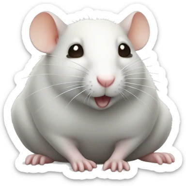 realistic fat rat sticker