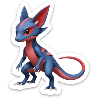 Heliolisk-Sneasel-Salandit-Cyclizar-Genesect-Pokémon, full body sticker