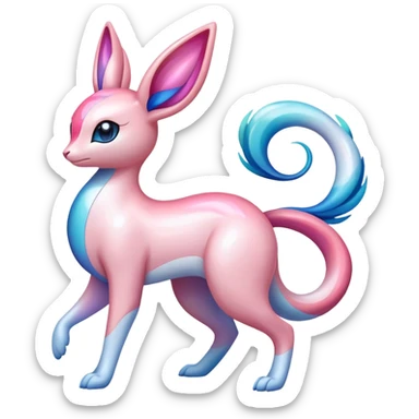 Colorful Sylveon-Milotic-hybrid sticker