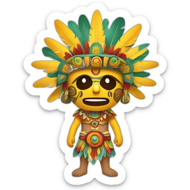 Huitzilopochtli Mexican and Sun sticker