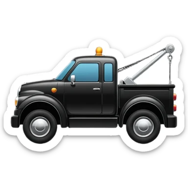 towing street icon, shilloute sticker