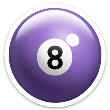 Pastel purple eight ball  sticker
