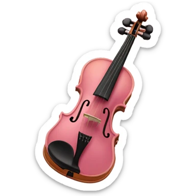 Un violín rosa  sticker