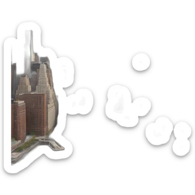 Vue de buildings à NYC sticker