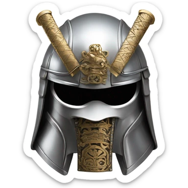  sort of a melding of both the ancient Japanese samurai helmet and the more modern German style stahlhelm StormTrooper helmet sticker
