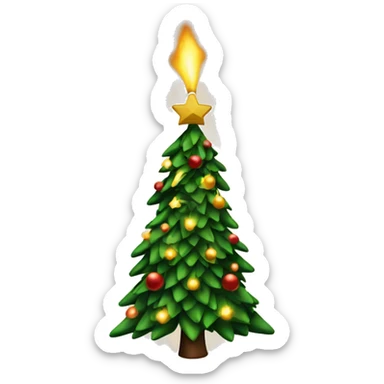 Christmas tree with light smoking  sticker