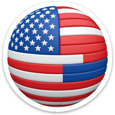 Usa flag ball sticker