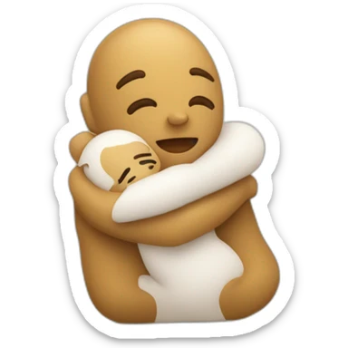 salamèche qui fait un calin avec évoli sticker