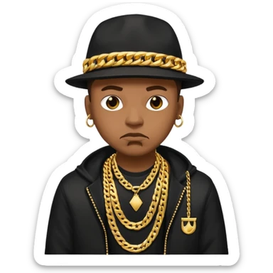 A gangster black cool rapper  sticker