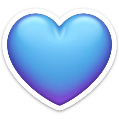 solid color purple-ish blue heart sticker