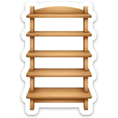 a small stand with horizontal shelves (distinct from a rack) sticker