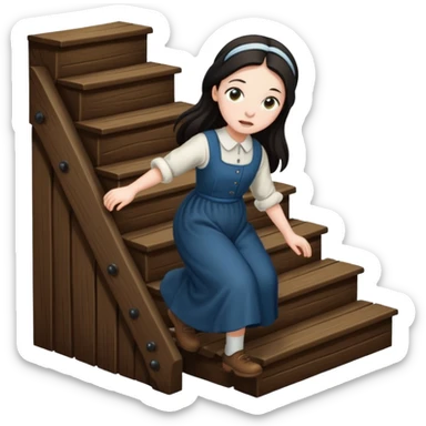 AMISH GIRL TUBBLING DOWN STAIRS sticker