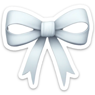 Snowy bow sticker
