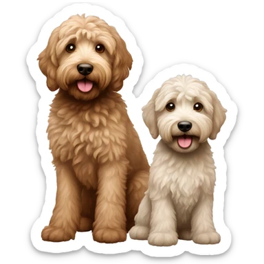 two labradoodles sticker