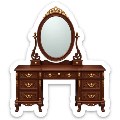 an old fashioned simple dressing table sticker