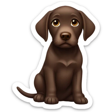 Chocolate lab puppy  sticker