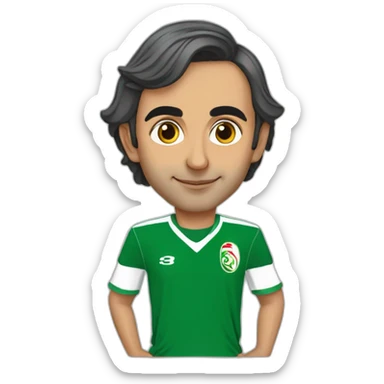 Eric Zemmour with an Algerian football team jersey sticker