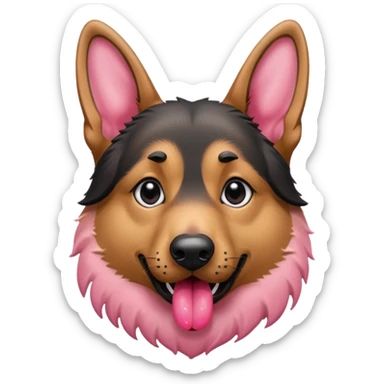 make tongue longer on German Shepard sticker
