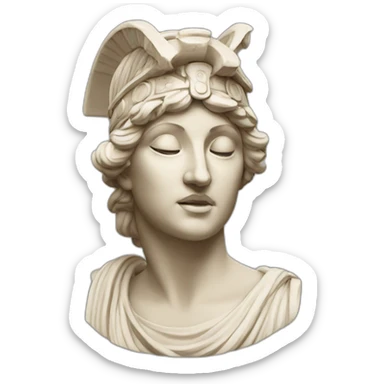 Sculpture of Athena the Greek goddess  sticker