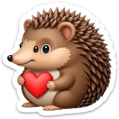 Hedgehog with love sticker