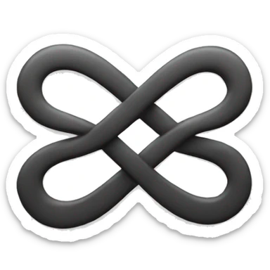 Infinity symbol with heart sticker