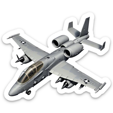 Warthog Jet (A-10 Thunderbolt II) - Fairchild Republic (Model Year: 2022) (Iconic colour: Desert camo) sticker