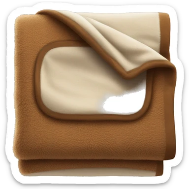 cozy brown blanket folded sticker