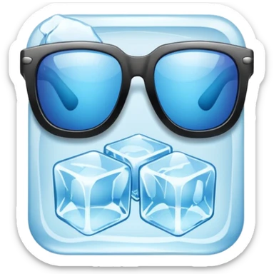 sunglasses with ice cube sticker