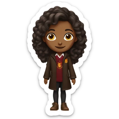 Brown-skinned girl with harry Potter outfit  sticker