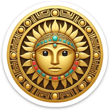 Inca sun symbol sticker